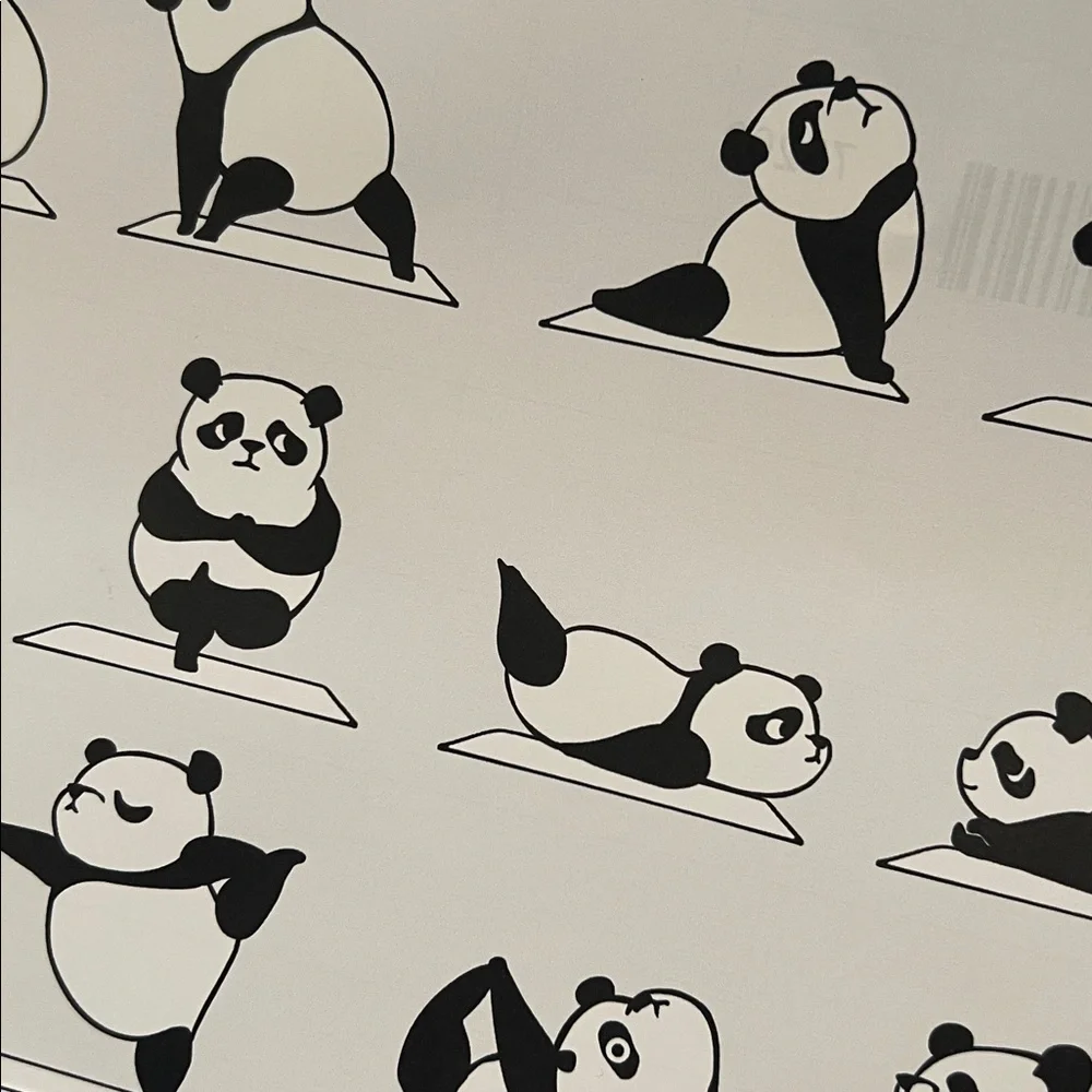 Panda Bear Yoga Wrapping Paper Sheets